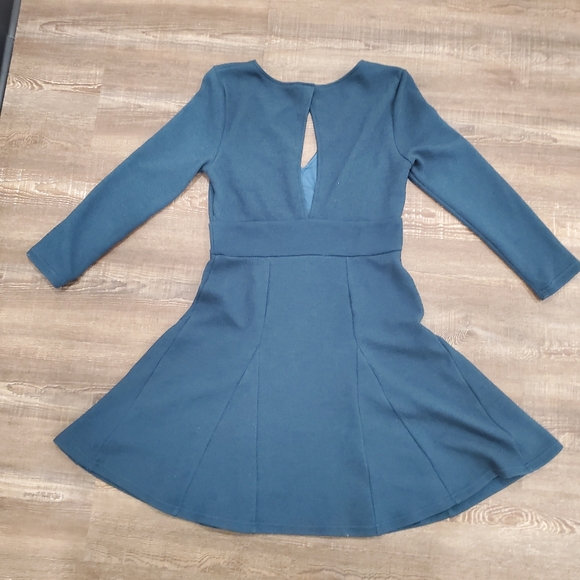 ✨️HP✨️ Free People Teal Hearstopper Fit and Flare Dress in size Medium - Picture 5 of 12